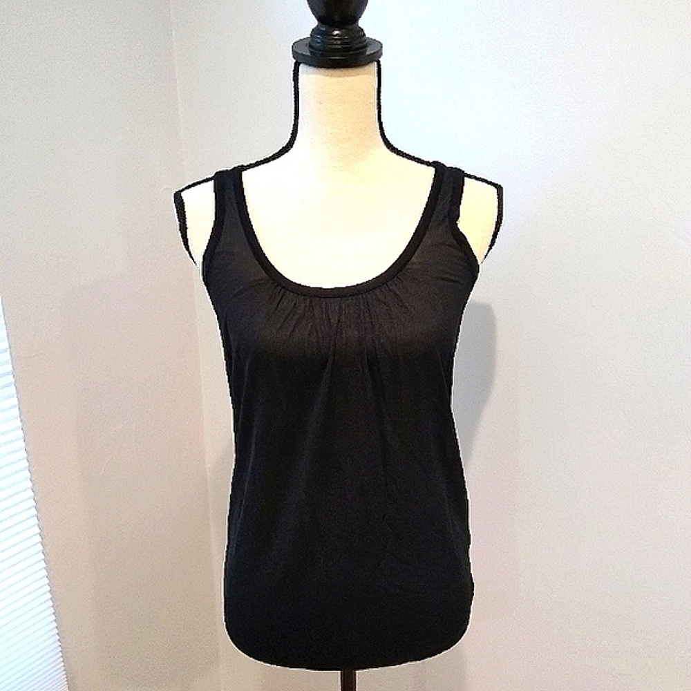 Ted Baker Skylon Tank Black Sheer Racer Back Size 2 US Size 6